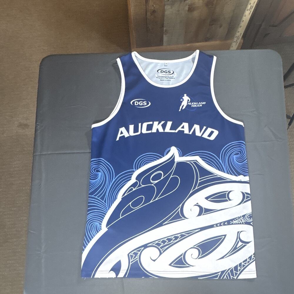 DGS Auckland Touch Rugby Jersey New Zealand Men’s XL #12 Blue White